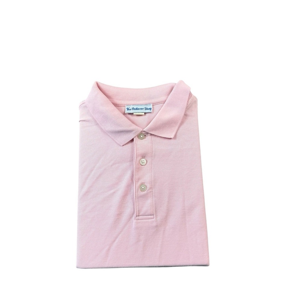 The Andover Shop Light Pink Cotton Men's S/S Polo Shirt Size Large